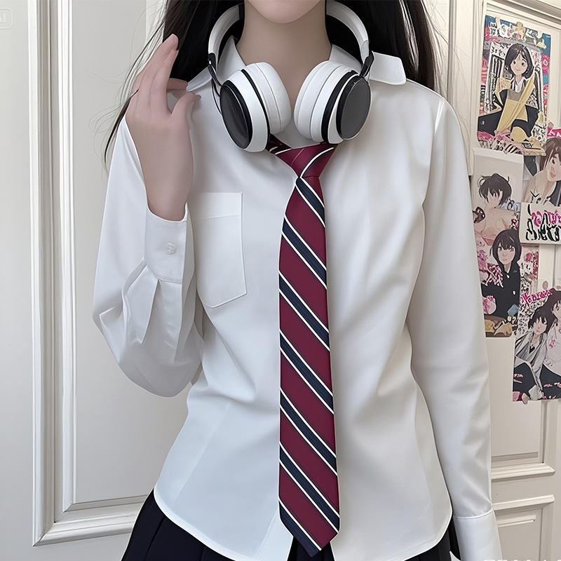 Tr Fabric Jk Shirt Basic Women's Long-Sleeve Short-Sleeve Shirt Sweet Inner Wear School Supply Women's Japanese College Style Top