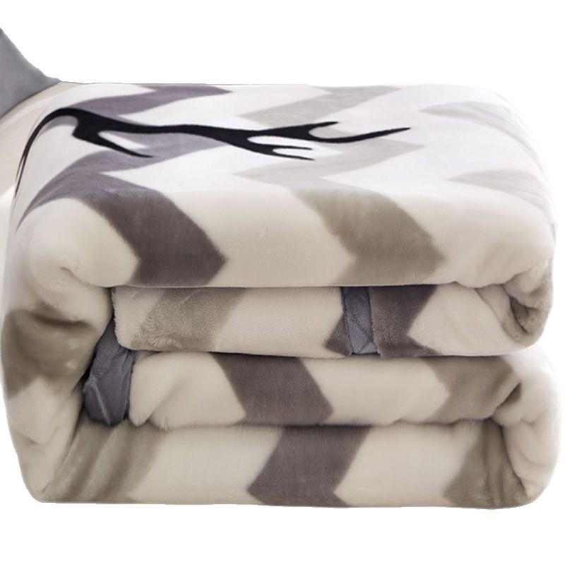 Winter Thickened Raschel Blanket Double-Sided Double-Layer New Chinese Style Velvet Blanket Cover Student Blanket Group Purchase Wholesale