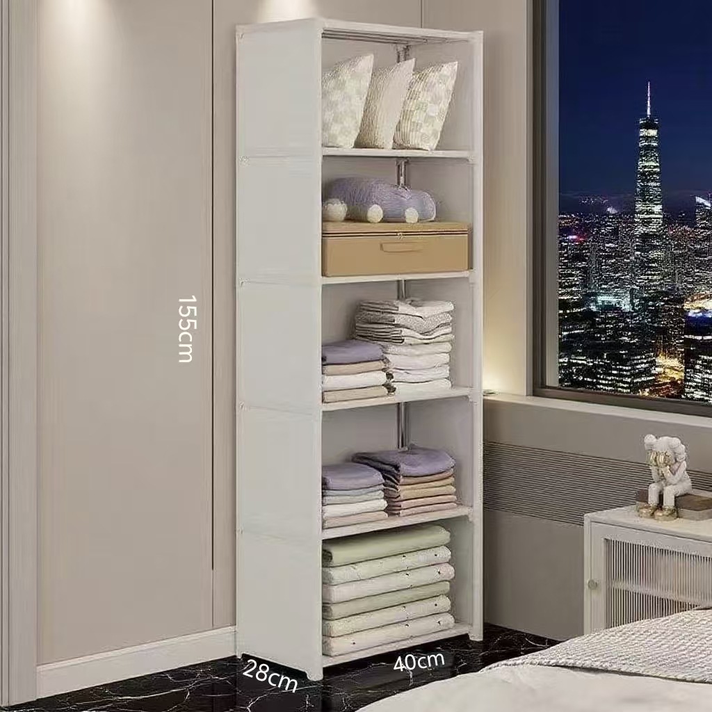 Cross-Border Supply of Simple Bookcases for Home Bedrooms and Living Rooms Multi-Layer Dust-Proof Storage Shelves Simple Bookcases Factory Wholesale