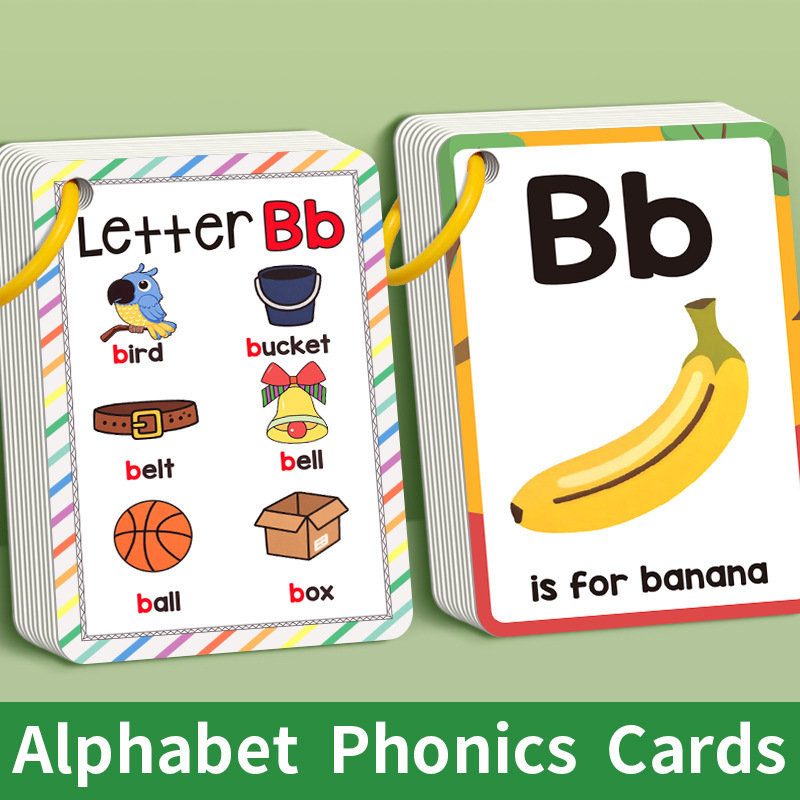 Cross-Border 27 English Alphabet Pronunciation Learning Memory English Word Flash Cards Fruit Learning Cards