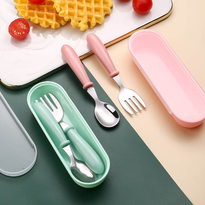 304 children's tableware suit stainless steel baby eating spoon children's tableware fork spoon fork