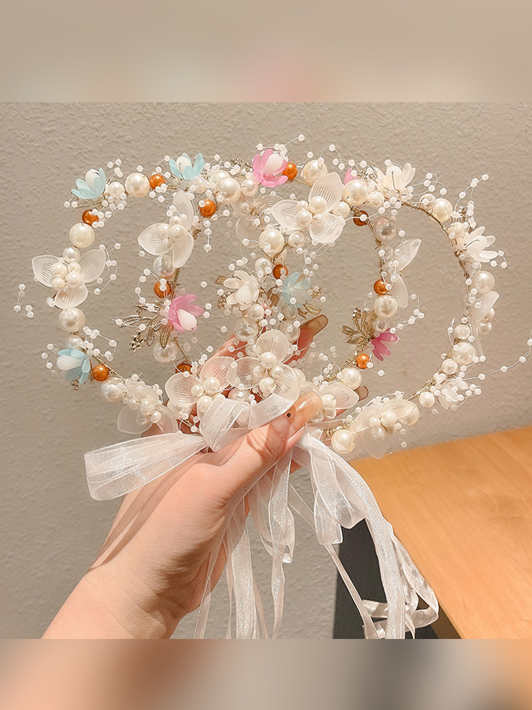 Children's Garland Headwear, Forest Pearl Headband, Braided Hairband, Girl's Headband, Cute Princess Flower Girl's Headband, Hair Accessories