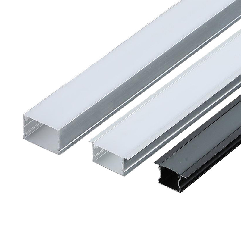 led linear light strip light embedded lamp slot aluminum groove open-mounted concealed linear light strip black linear light bar