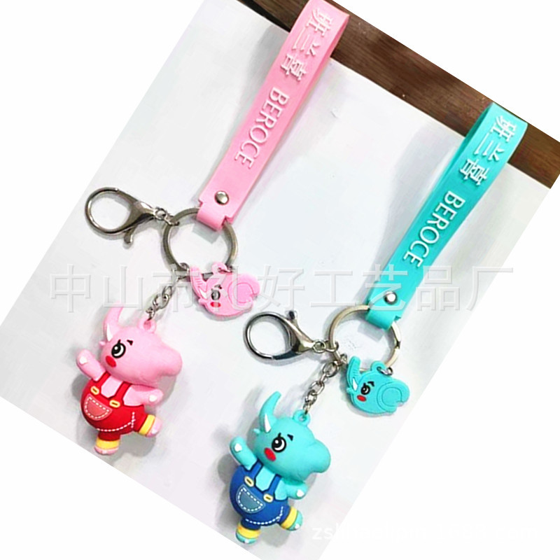 Customized Pvc Special-Shaped Wrist Strap Voltage Wrist Strap Printed Animation Wrist Strap Glue Soft Glue Mobile Phone Lanyard Factory