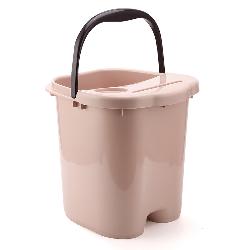Foot Bucket High and Deep Bucket Over-the-knee Foot Washing Basin Household Dormitory Foot Bath Plastic Massage Heighten Thickened Over-the-leg Insulation