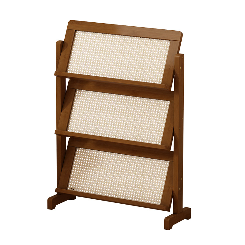 Bookshelf Multi-layer Floor Magazine Picture Book Storage Storage Newspaper Rack Office Simple Promotional Materials Display Shelf