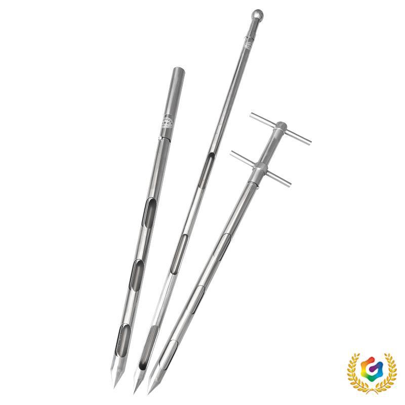 ✅ All 304 Stainless Steel Double-Layer Powder Sampler Solid Grain Fertilizer Rotary Probe Cement Grain Capsules