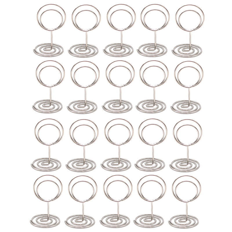 50мм Павлиний Круглый Держатель для Визиток Металлический Серебряный Держатель Записок Держатель Номера Стола для Свадьбы Креативный Держатель Фото