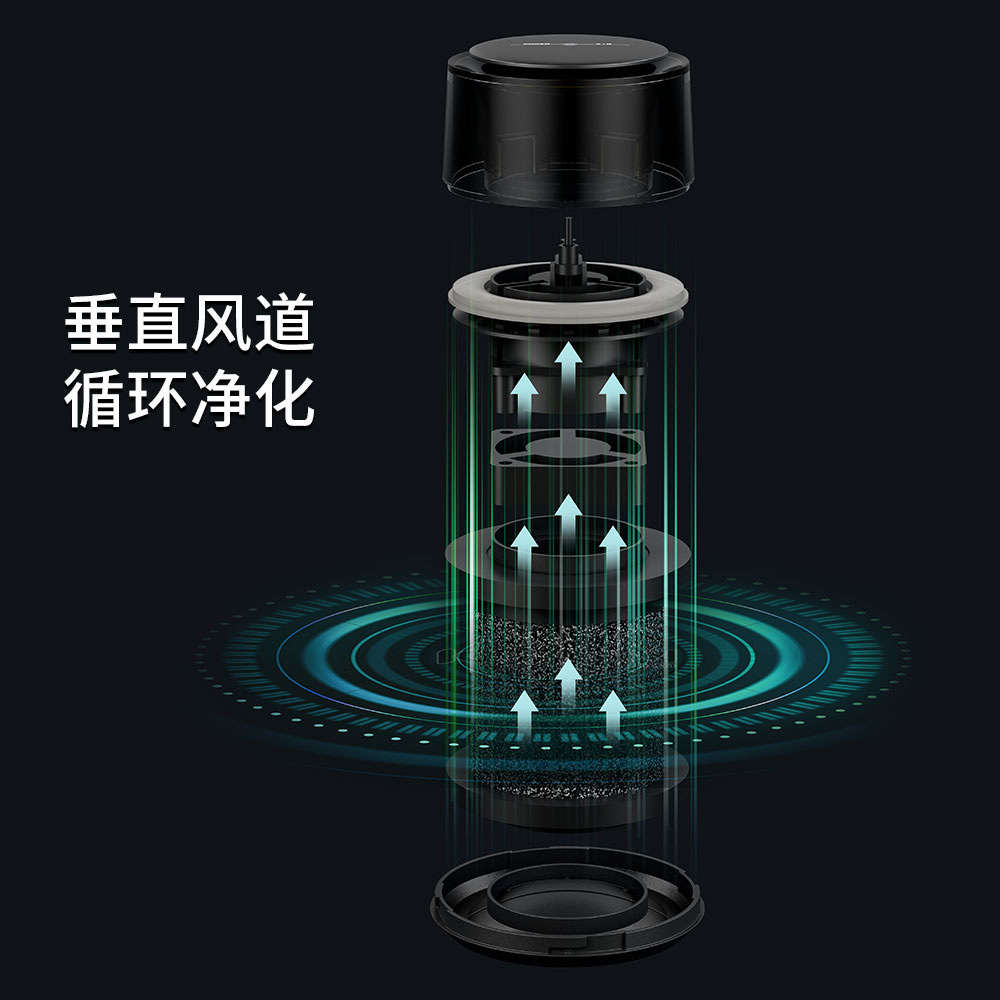 A10 car negative ion air purifier portable colorful horse running atmosphere light car purifier