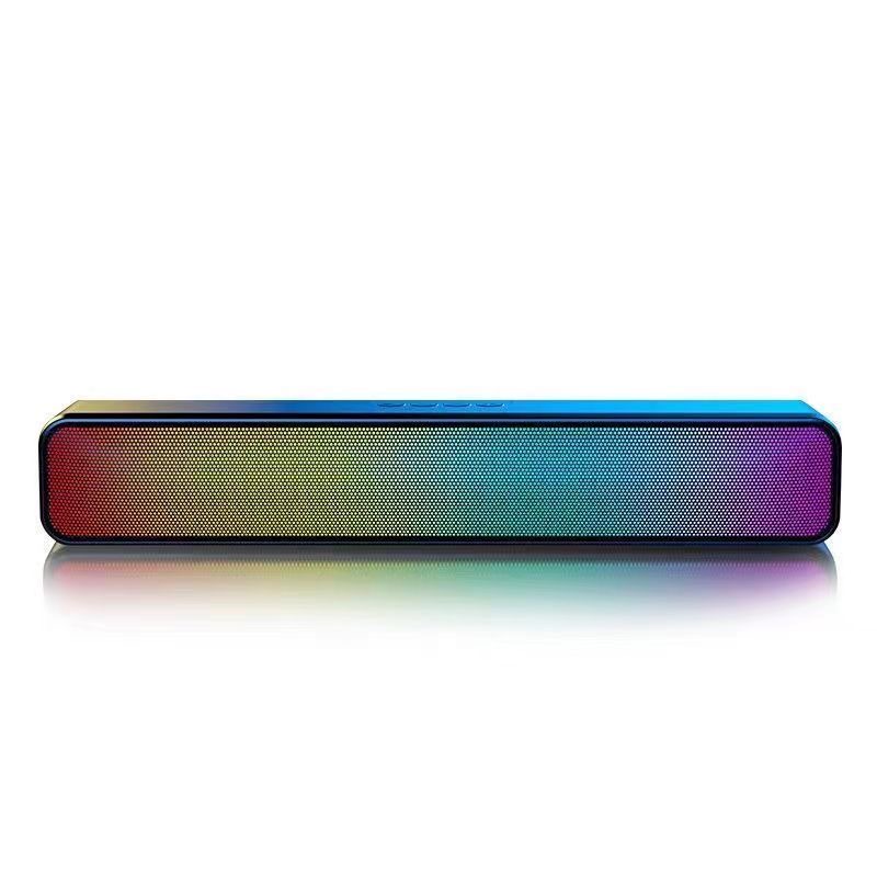 Smart Ai Bluetooth Speaker Colorful Light Full Screen Flashing Light Colorful Home Outdoor Computer Audio Subwoofer High Volume