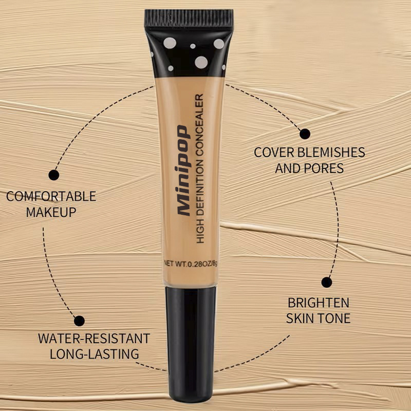 Cross-Border Makeup Minipop 8-Color Tube Concealer Concealer, Contouring, Nourishing Foundation Liquid to Cover Dark Circles and Acne Marks