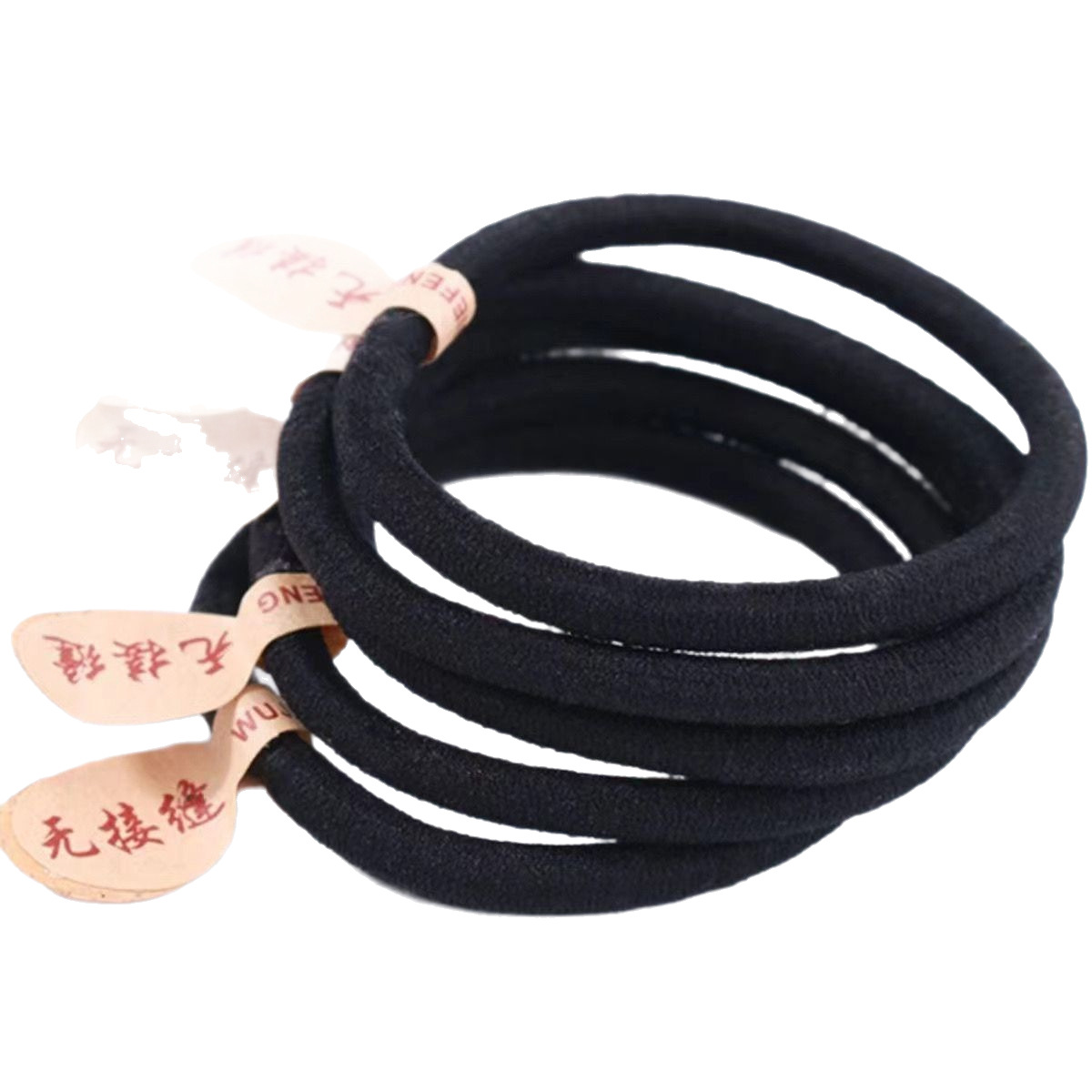 Korean Version High-Elastic Practical Seamless Label Headband Hair Tie Basic Nylon Hair Rope 2 Yuan Store Street Stall Supply Wholesale