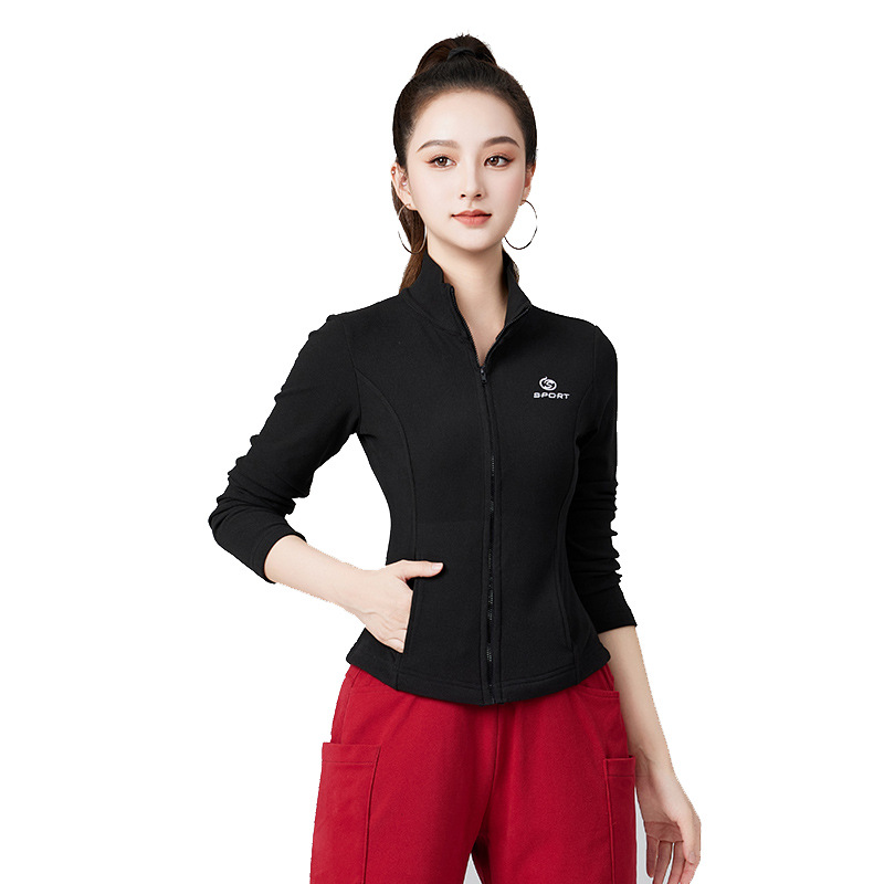 Shengye New Autumn and Winter Double-sided Fleece Fitness Running Outdoor Sports Leisure Slim-fit Long-sleeved Cardigan Collar Jacket