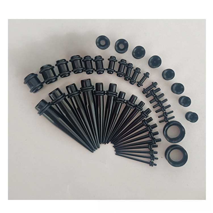 Wholesale 50 pieces a pack of ear expansion puncture jewelry suit acrylic pointed vertebral ear expander auricle 14g-00g