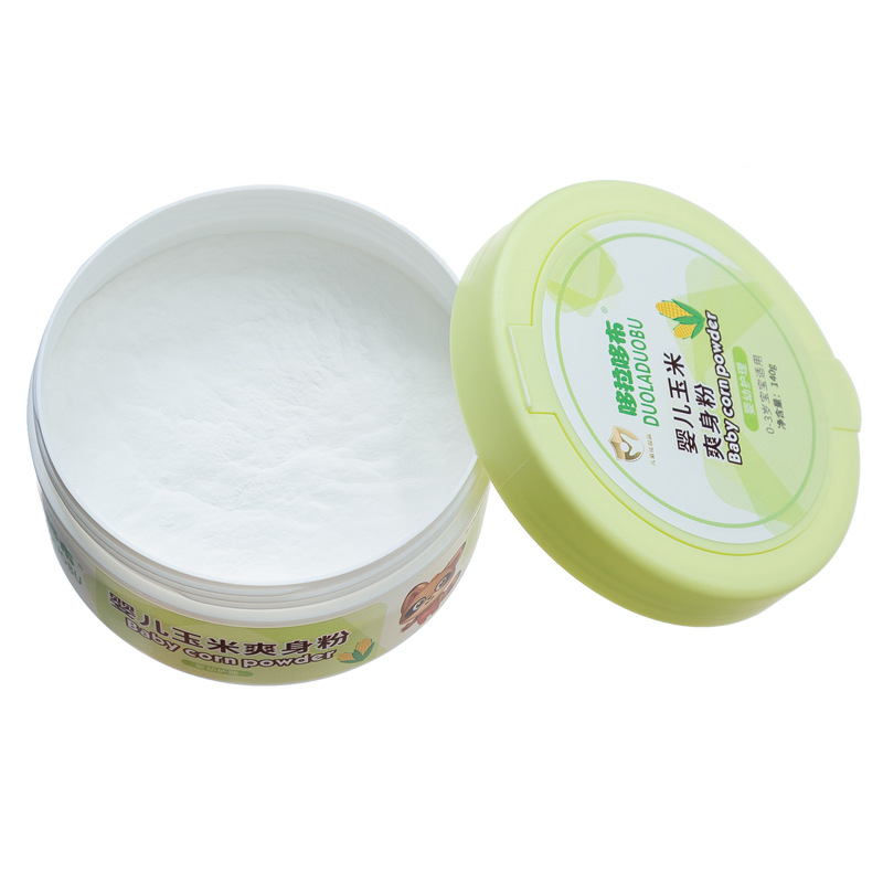 Doraemon baby talcum powder baby talcum powder with puff 140g baby corn talcum powder 6282