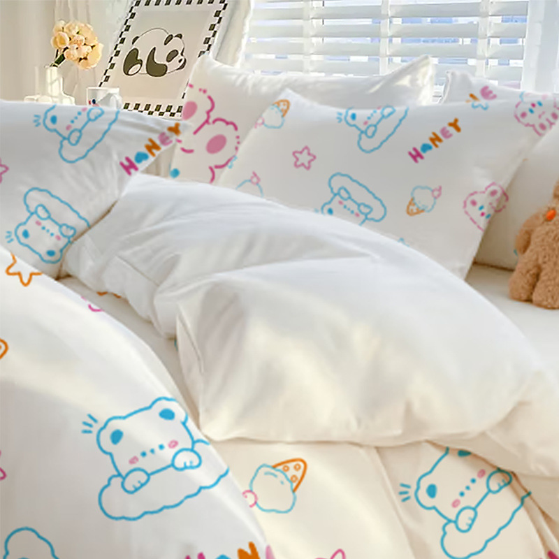 Hotel Disposable Four-Piece Printed Bed Bed Sheets Travel Train Sleeper Quilt Cover Portable Double Travel Set