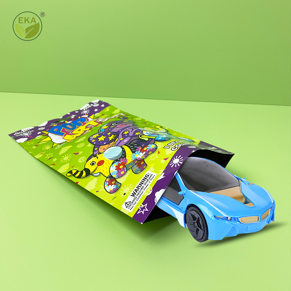 Hanging Hole ins American Style Medium Seal Aluminum Foil Packaging Bag Can Hang Three Side Seal Kindergarten Children's Surprise Blind Box Toys