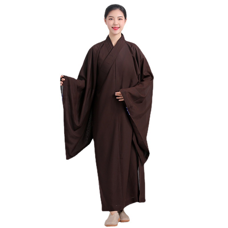 Ji Yuan Hai Qing Ju Shi Suit Men and Women Hai Qing Monk Zen Suit Taiwan Hemp Opaque Long Robe and Gown Don't Wrinkle and Sag Good