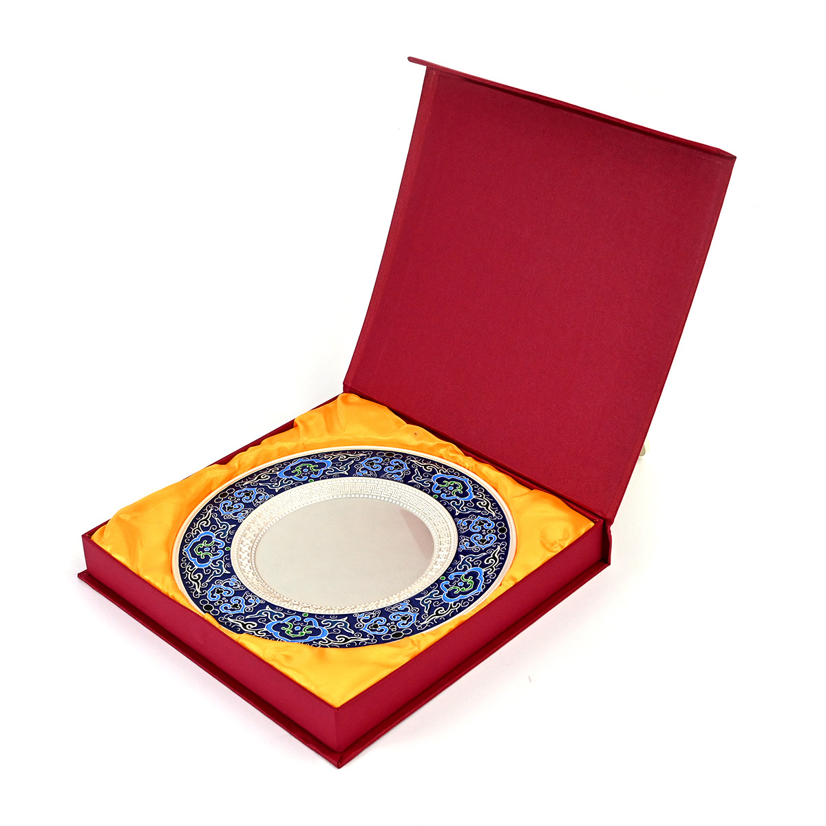 in stock Cloisonne Gold and Silver Copper Plate Anniversary Celebration Commemorative Plate Chinese Style Disc Ornaments Custom Wholesale