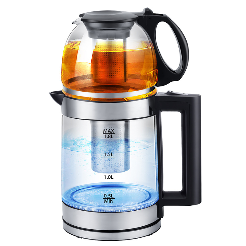 Electric Kettle, Glass Electric Kettle, High Boron Glass, Automatic Power-Off, 1.8L, Detachable Electric Tea Kettle, Boiling Water Kettle