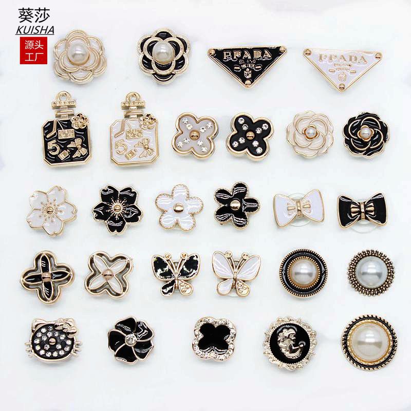 Кросс-бордерный смоляной пряжка Камелия жемчужный цветок, капля масла, бабочка, дыра, обувные аксессуары, цветочные аксессуары, аксессуары для волос