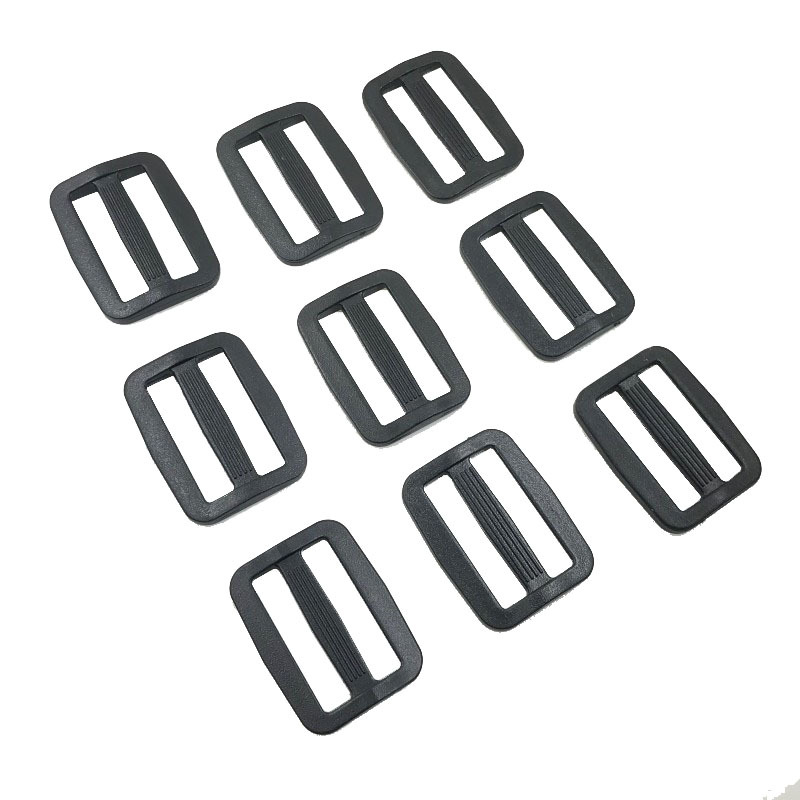 Plastic Buckle Manufacturer Strap Adjustment Buckle Luggage Accessories Three-Level Day Buckle Black Small Plastic Japanese Buckle