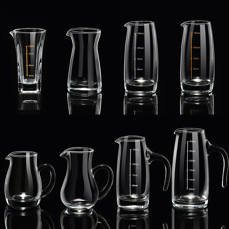 Диспенсер для алкоголя, декантер, оптовая продажа, стеклянная фляга с ручкой и шкалой