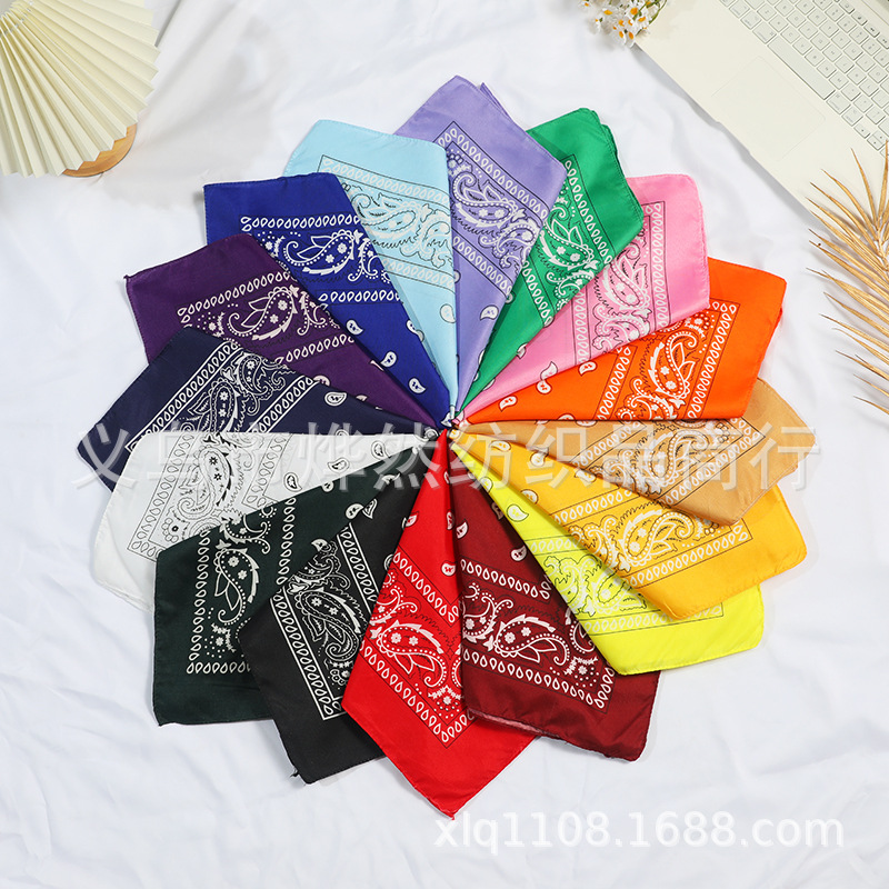 Бандана для кросс-бордерного использования Amazon для активного отдыха велоспорт головной платок с цветами кешью узор ш квадратный шарф
