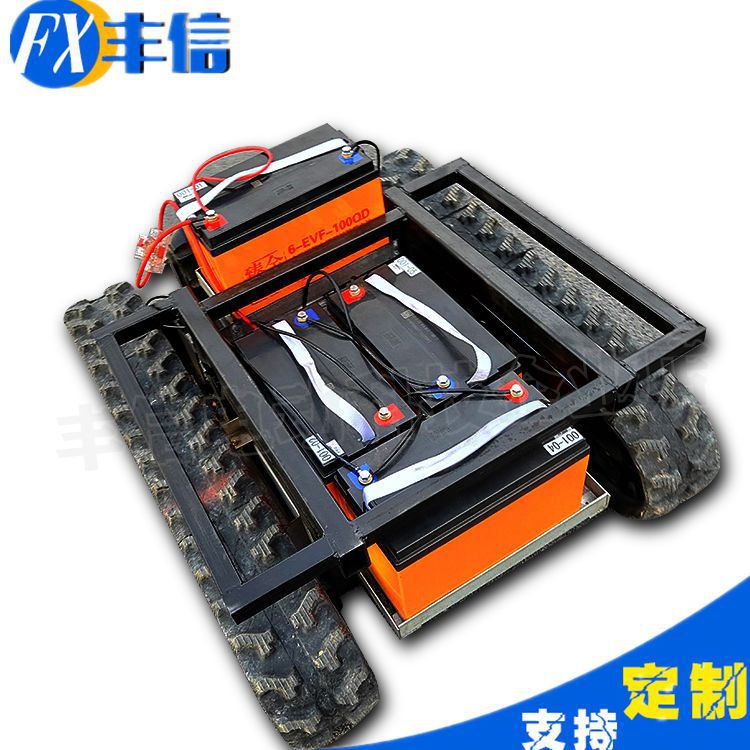 Электрическая гусеничная шасси с двойным мотором, сборка электрического транспортного средства с дистанционным управлением