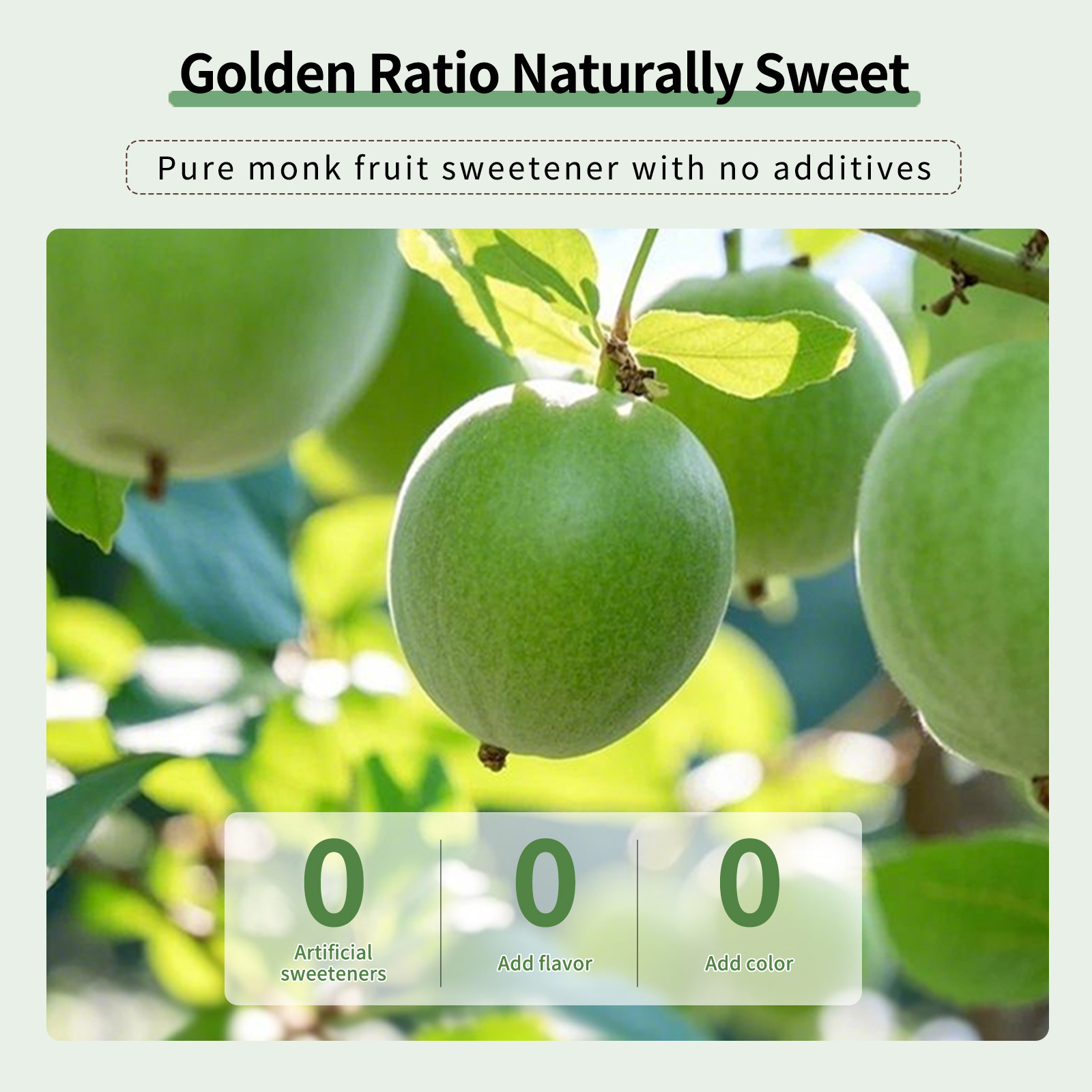 Upgraded Version of Luo Han Guo Zero-Calorie Sugar Substitute Sweetener Instead of White Sugar Fda Registration Cross-Border Exclusive for Wholesale in Stock