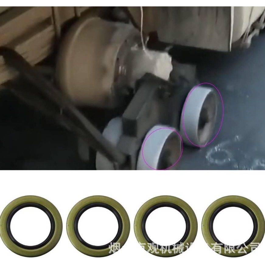 4pcs 5200-7000lbs Trailer Axle 2.250*3.371 Grease Double Lip Seals 22333TB