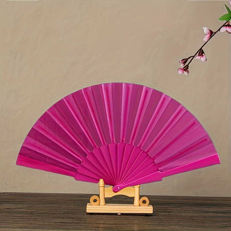 2026 New Cross-Border Dropshipping 1/Antique Plastic Folding Fan Tai Chi Folding Fan Cross-Border