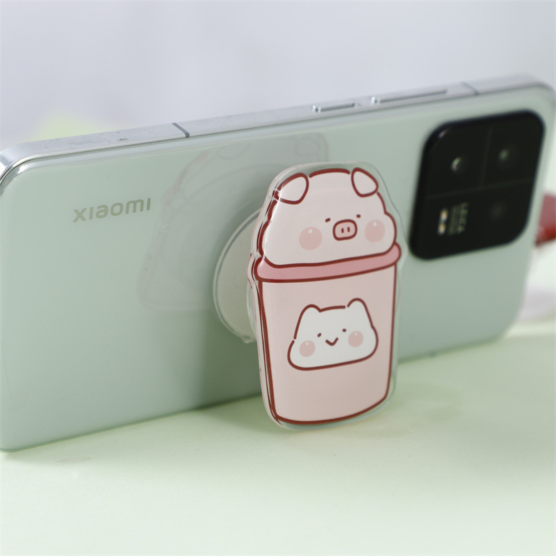 Acrylic mobile phone airbag transparent drop glue telescopic bracket to map custom adjustable desktop mobile phone support frame