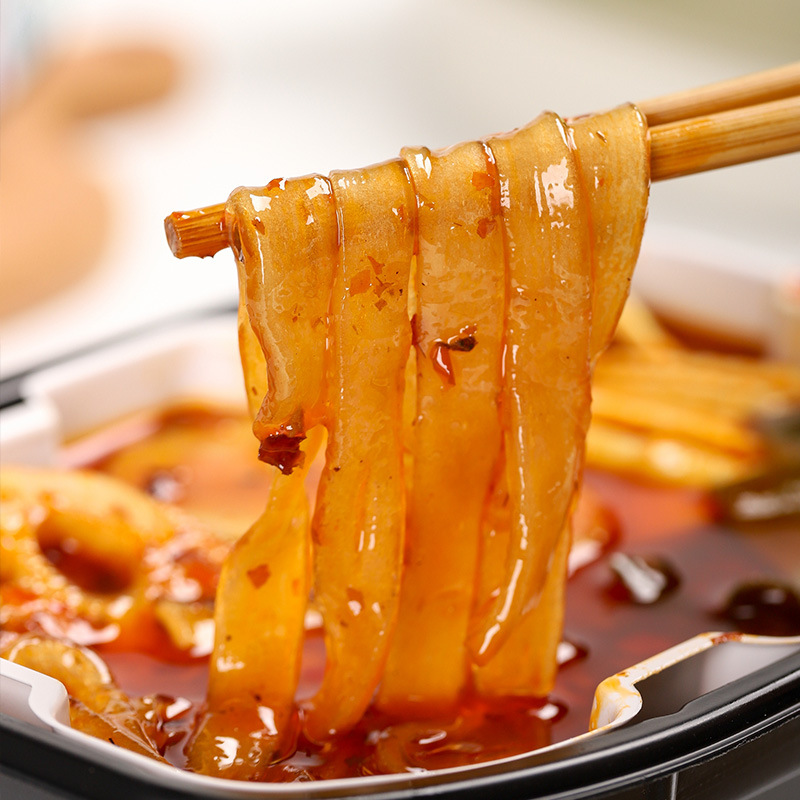 Winter Brand 100g Hot Pot Sichuan Sweet Potato Wide Noodles Hot and Sour Noodles No-Soak Fresh Sweet Potato Noodles Spicy Hot Pot Hunan Specialty