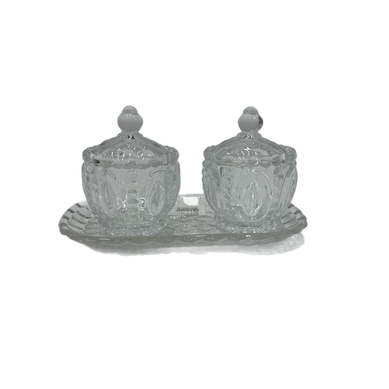 Glass Storage Jar Sugar Jar Transparent Glass Candle Holder Candy Box European Sugar Jar Dried Fruit Snack Jar Cross-Border Wholesale