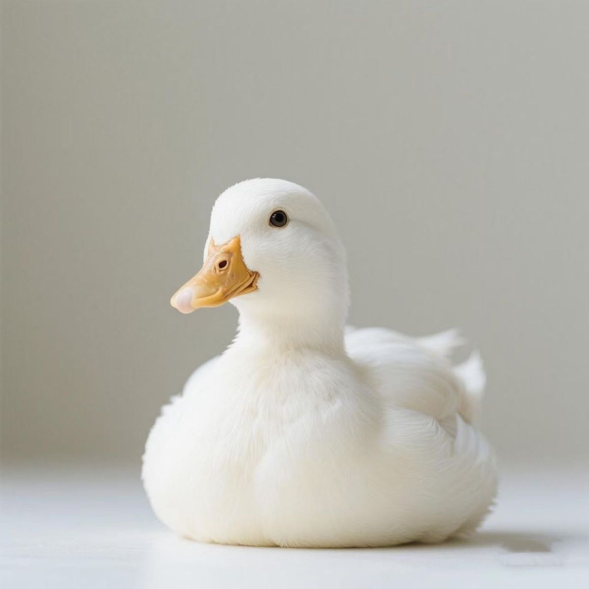Утка Коль, домашняя утка, милая аутентичная живая, послушная утка, интернет-знаменитая утка, следит за людьми