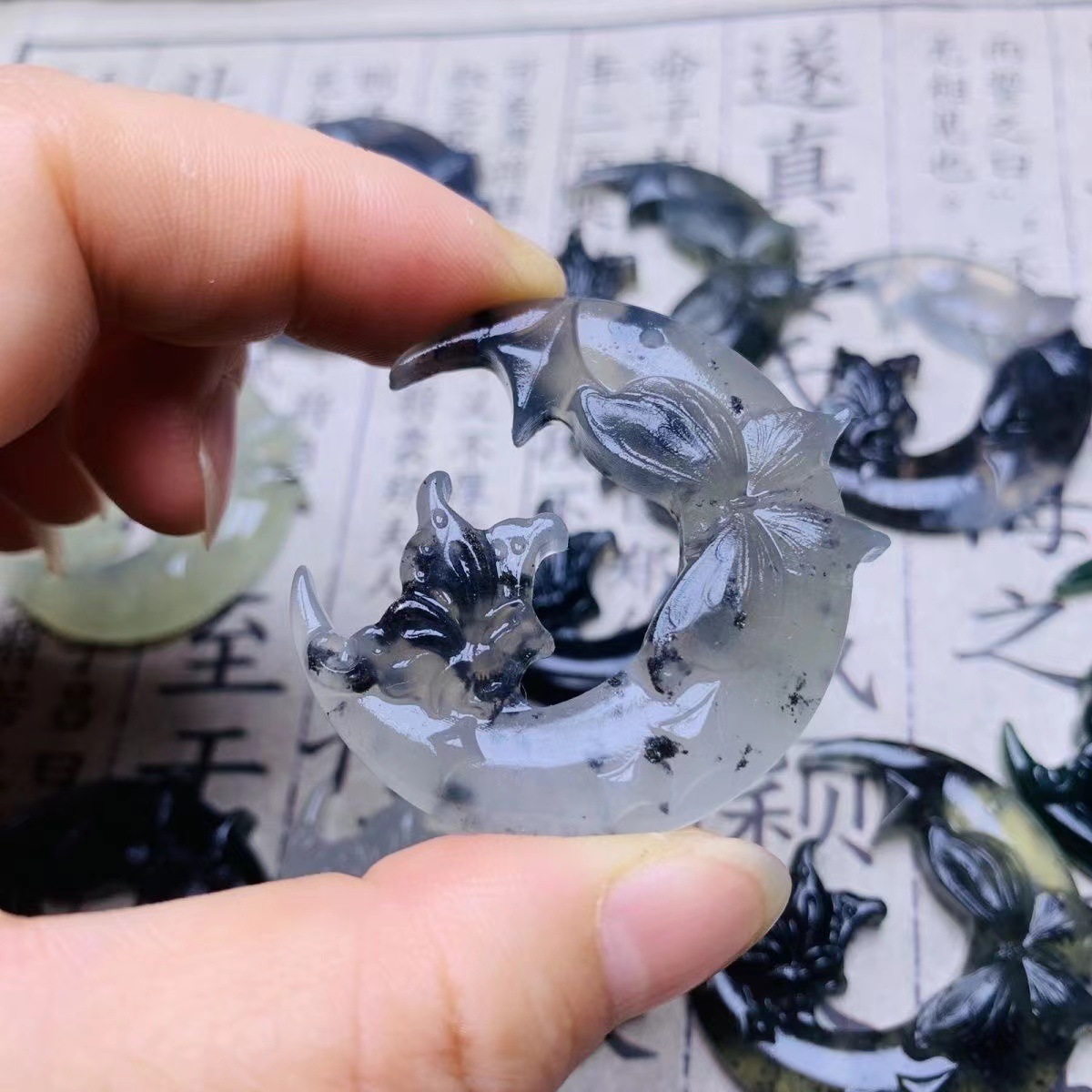 Подвеска-бабочка из натурального нефрита, ожерелье, ювелирные изделия из нефрита