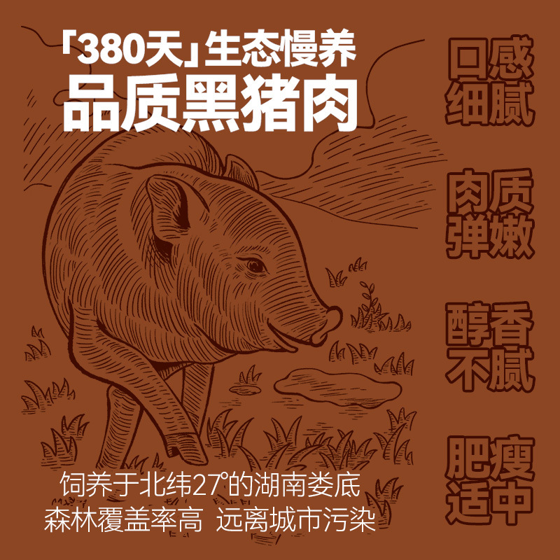 Zhenyi Black Pork Crispy Grilled Sausage Air Fryer Ingredients Hot Dog Ham Sausage Pure Authentic Black Pepper Sausage