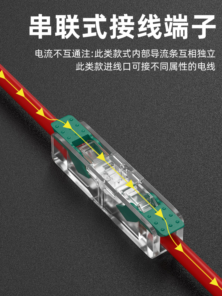 H-Type Quick Terminal Block Wire Quick Connector Wiring Butt Connector Press One in and One Out