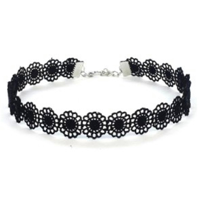 European and American Gothic Neckband Choker Collar Necklace Combination Set Lace Necklace Six-Piece Set