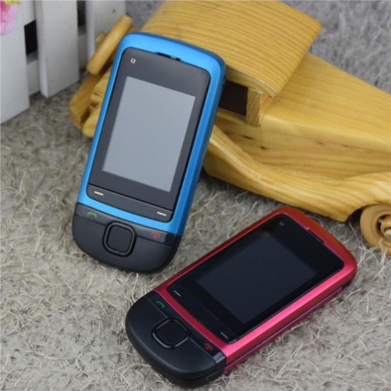 Suitable for Cross-Border Export E-Commerce C2-05 Mobile Phone Quad-Band Gsm Non-Smart Slider Bluetooth Mobile Music Function