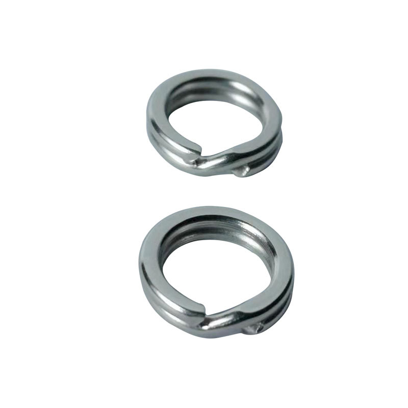 Squashed Double Ring Stainless Steel Luya Double Ring Flat Ring Double Ring Connector O-Type Sea Fishing Three Hook Iron Plate Fittings