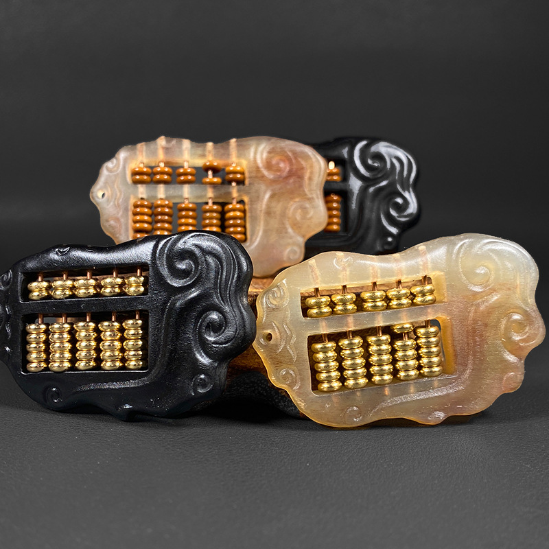 Claw Abacus Cow Claw Mahogany Mahogany Ebony Small Abacus Car Keychain Accessories Text Play Carving