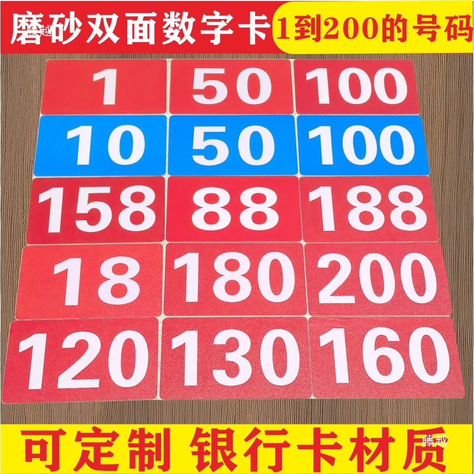 Thickened Digital Pvc Plastic Card for Hotel Queues, Hospital Queues, Event Queues, and Sequential Number Cards