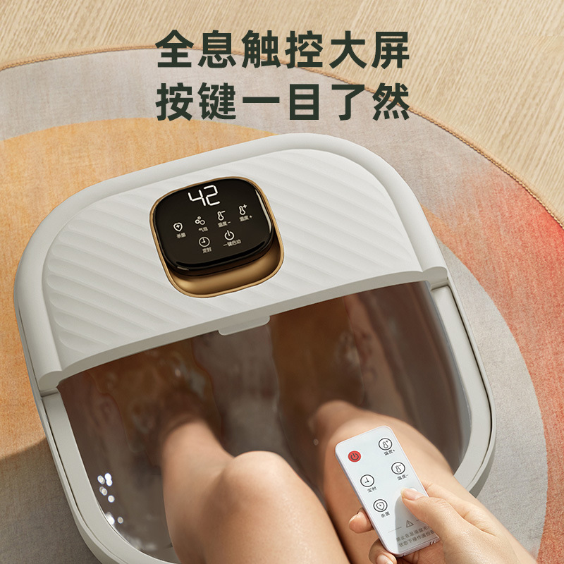 110V American Standard Plug Foldableing Foot Bath Bucket Cross-Border Small Household Appliances Household Electric Heating Massage Foot Bath