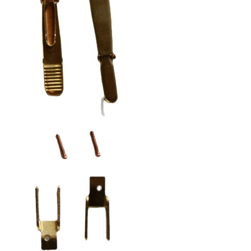 Manufacturers Sell Metal Hardware Accessories Copper Tie Clip New Men's Brass Cuff Tie Clip