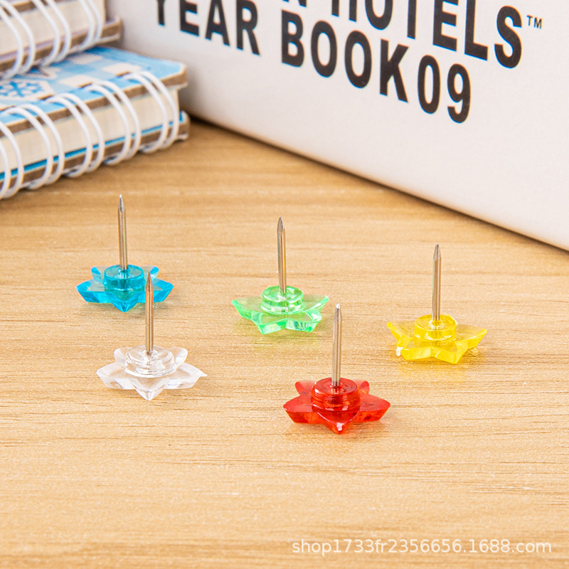 Специальные цветные прозрачные пятиконечные звезды I-образные кнопки, пластиковые кнопки, оптовая продажа