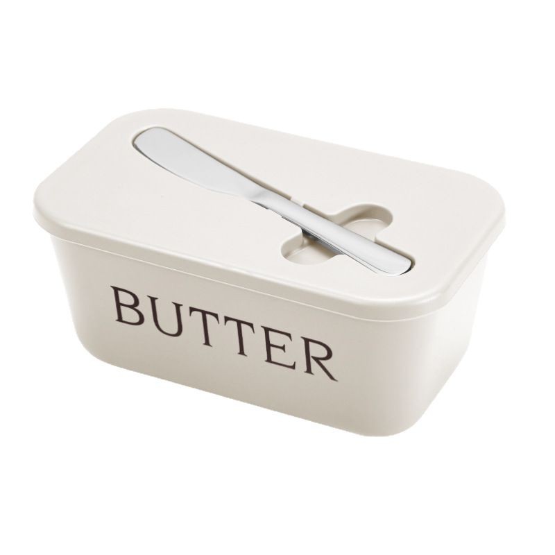 Amazon Butter Box with Knife Large Capacity Food Grade PP Cheese Box Refrigerator Butter Storage Box Butter Dish