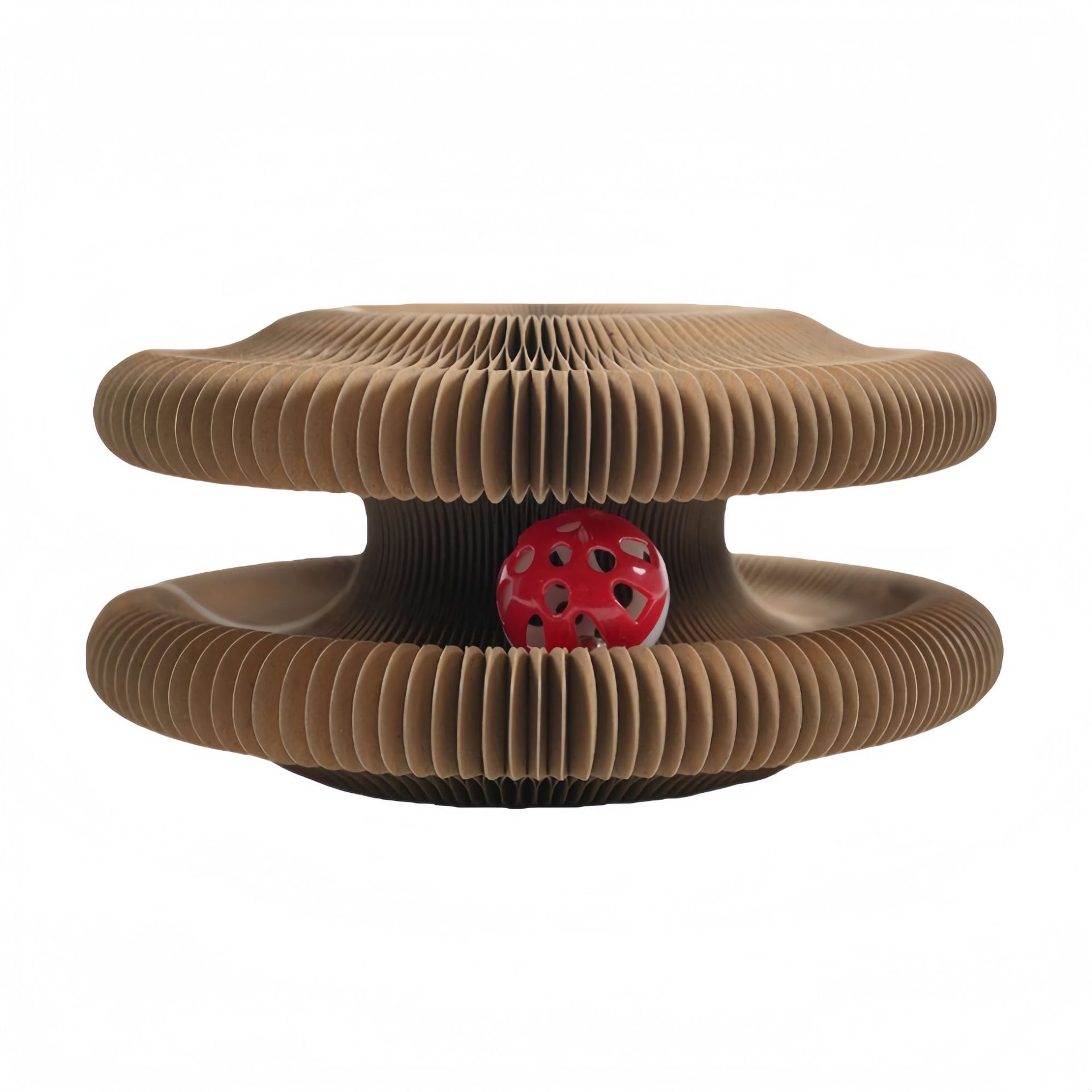 Magic Organ Cat Scratching Board Cat Toy Self-Entertainment Relief with Bell Corrugated Paper Scratch-Resistant Foldable Transformable Cat Toy