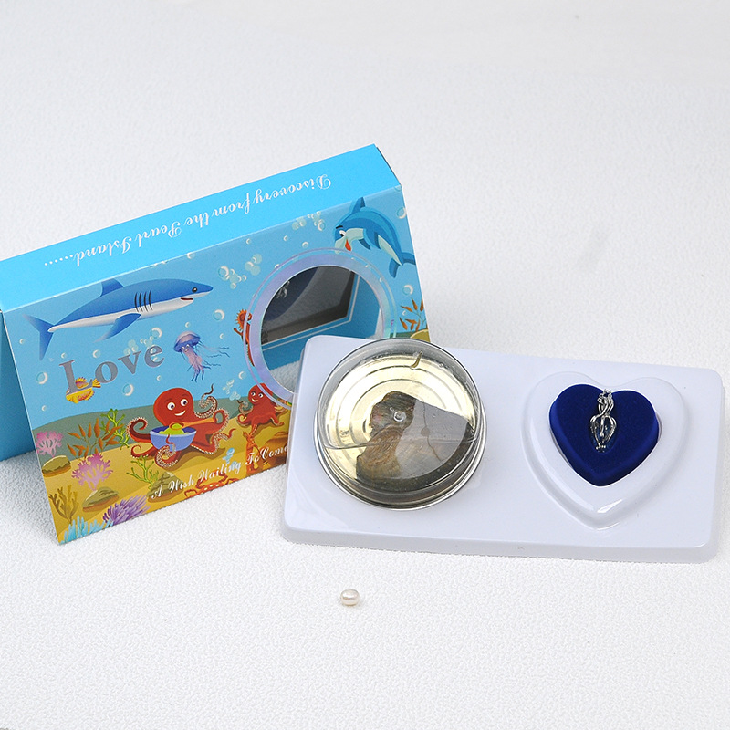 Canned Little River Clam One Bead Freshwater Pearl Clam Wholesale Xiaobei DIY Pendant Set Gift Box Blind Box Wish